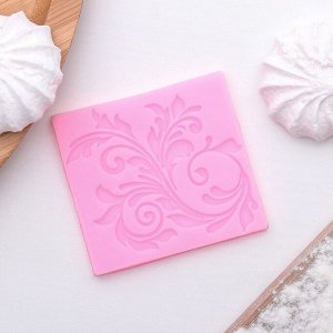 Молд силиконовый «Вензель», 6x5,5 см, цвет розовый