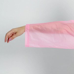 Дождевик плащ "Не пандай духом", размер универсальный, размер 42-46, 60 х 110 см, цвет розовый