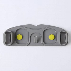 Держатель для швабр, 30x10x5 см, на липучке, с крючком, МИКС