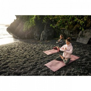 Толстовка для релаксации для йоги женская розовая с узором kimjaly