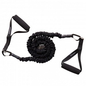 Лента-эспандер для фитнеса с ручками 7,5 кг/15 фунтов с сильным сопротив. черная nyamba