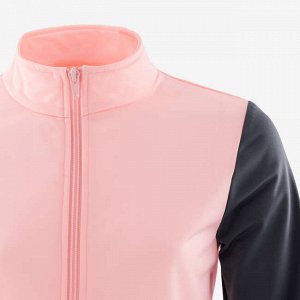 Костюм спортивный утепленный  «дышащий» для девочек GYM'Y S500 черно-розовый DOMYOS