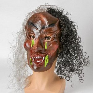 Карнавальная маска «Негр», с волосами