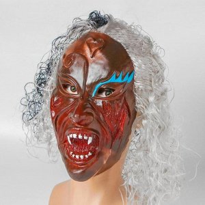 Карнавальная маска «Злодей», с волосами
