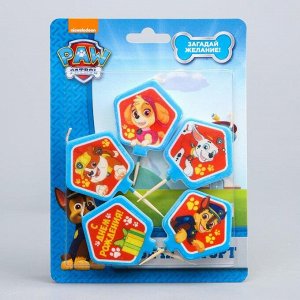 Щенячий патруль. Свеча в торт "С Днем Рождения". PAW Patrol