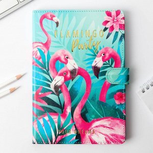 Ежедневник Flamingo Party, A5, 96 листов, PU