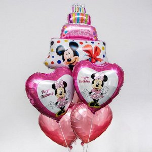 Набор фольгированных шаров «Happy Birthday», Минни Маус 36"