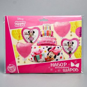 Набор фольгированных шаров «Happy Birthday», Минни Маус 36"
