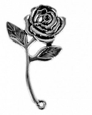 Декор металл 3 х 2 см Роза (10шт)