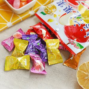 SENJAKU «Fruit juice candy» Леденцовая карамель, ассорти фруктовых вкусов, 70 гр