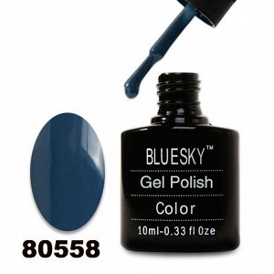 Гель лак Bluesky 80558-Темно-голубой,плотный
