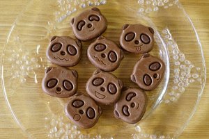 KABAYA Бисквитное печенье с шоколадом Мишки Панда 47 гр.