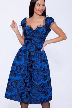 Платье Синие розы