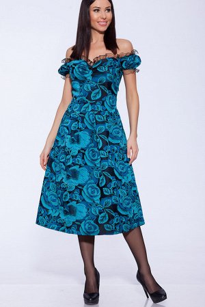 Платье Голубые розы