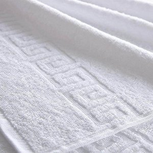 Махровое гладкокрашенное полотенце 70*140 см (Белый)