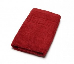 Махровое гладкокрашенное полотенце 70*140 см (Винный)