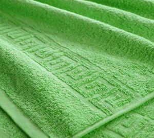 Махровое гладкокрашенное полотенце 70*140 см (Классический зеленый)