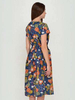 Платье Джинс/оранжевый