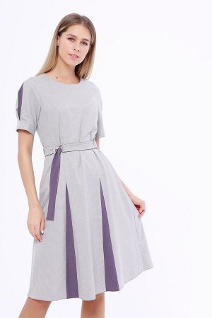 Платье Серый/фиолетовый