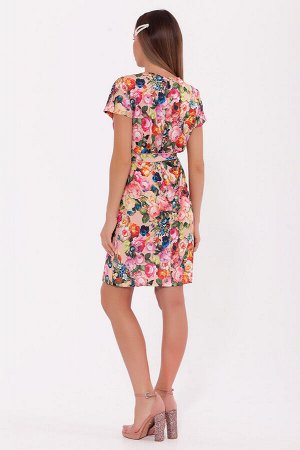 Платье Персиковый/цветы