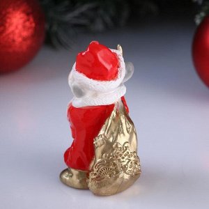 Свеча декоративная "Бычок- Дед Мороз", микс, 6-6,5-10 см