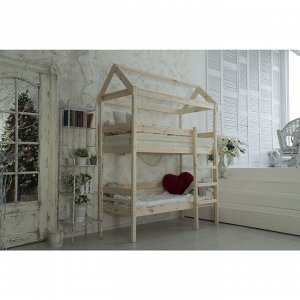 Детская двухъярусная кровать-домик Baby-house, 70 ? 160 см, цвет сосна