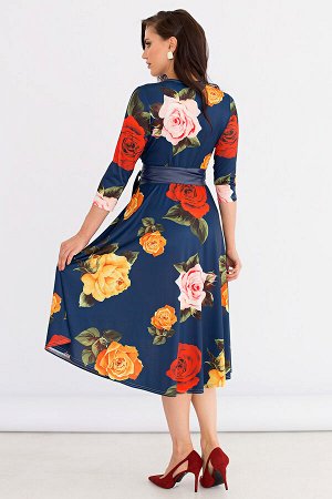 Платье "Прекрасная Роза" (поясок в подарок) П1579-18