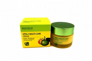 BEAUSKIN Крем для лица мульти-уход VITA-C MULTI CARE CREAM GREEN TANGERINE 50 гр.