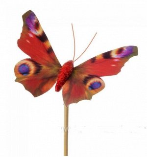 Бабочка Auralia на вставке 8 х 50 см цвет Красный