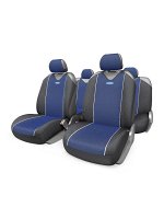 Майки CARBON PLUS, закрытое сиденье, полиэстер под карбон, 9 предметов чёрн./синий