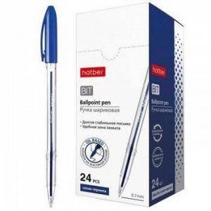 Ручка шариковая масляная Bit синяя 0.7мм (061222) Хатбер {Китай}