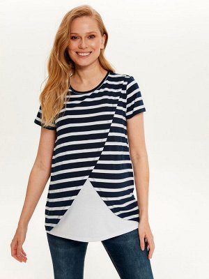 Футболка Тип товара: Футболки; боди и Mайки
РАЗМЕР: L, M, S, XL, XXL;
ЦВЕТ: Navy Striped
СОСТАВ: Основной материал: 76% Полиэстер 21% Вискоза