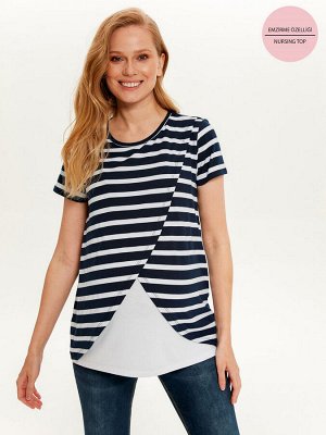 Футболка Тип товара: Футболки; боди и Mайки
РАЗМЕР: L, M, S, XL, XXL;
ЦВЕТ: Navy Striped
СОСТАВ: Основной материал: 76% Полиэстер 21% Вискоза