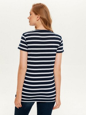 Футболка Тип товара: Футболки; боди и Mайки
РАЗМЕР: L, M, S, XL, XXL;
ЦВЕТ: Navy Striped
СОСТАВ: Основной материал: 76% Полиэстер 21% Вискоза