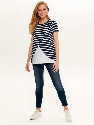 Футболка Тип товара: Футболки; боди и Mайки
РАЗМЕР: L, M, S, XL, XXL;
ЦВЕТ: Navy Striped
СОСТАВ: Основной материал: 76% Полиэстер 21% Вискоза