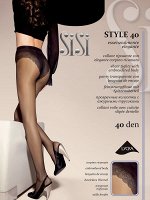 Колготки Style 40 прозрачные эластичные колготки с ажурными трусиками