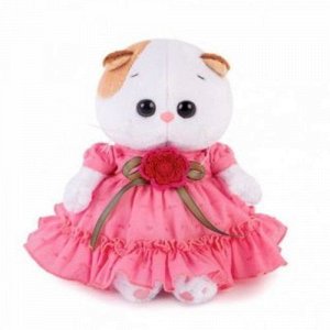 Игрушка мягк. Кошечка Ли-Ли Baby в платье с вязанным цветочком, 20 см.  тм.Budi Basa