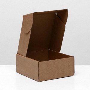 Коробка самосборная, без окна, крафт, 19 х 18 х 8,5 см