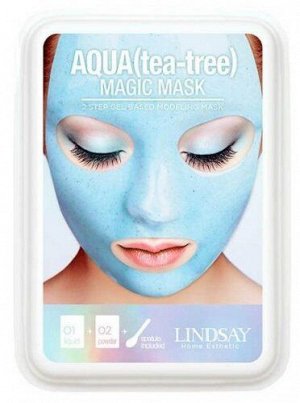 Lindsay Альгинатная маска с маслом чайного дерева (пудра+активатор) Aqua(tea-tree) Magic Mask
