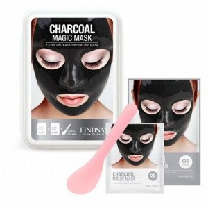 Lindsay Альгинатная маска с древесным углем (пудра+активатор) Charcoal Magic Mask