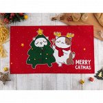 Полотенце &quot;Доляна&quot; Merry catmas 35х60 см,100% хлопок 160 г/м2