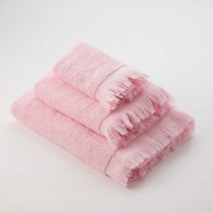Полотенце махровое LoveLife Fringe 30х60 светло-розовый,100% хлопок, 360 г/м2