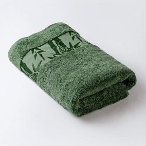Полотенце «Бамбук», размер 41 ? 70 см, махра, цвет зелёный