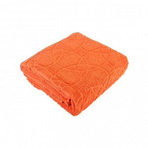 Полотенце, размер 70 ? 140 см, цвет оранжевый