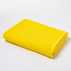 Полотенце махровое 70х130 см, цвет солнечный жёлтый