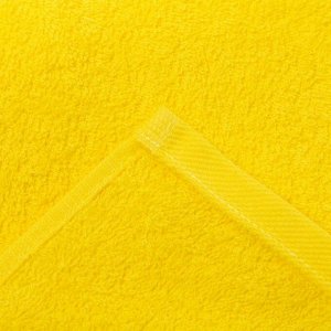 Полотенце махровое 70х130 см, цвет солнечный жёлтый