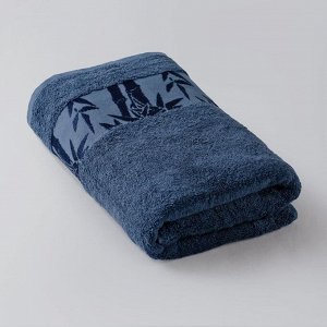 Полотенце «Бамбук», размер 50 ? 90 см, махра, цвет синий