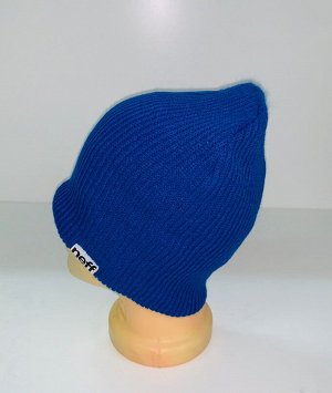 Синяя молодежная шапка  №1721