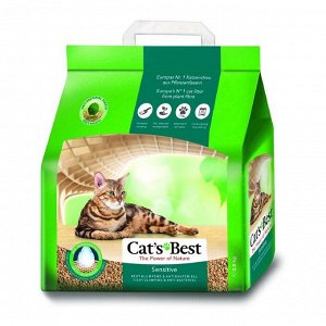 Наполнитель древесный комкующийся Cat's Best Sensitive, 8 л, 2,9 кг