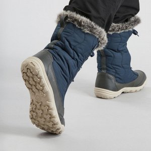Сапоги зимние утепленные непромокаемые высокие SH500 Х–WARM на шнурках женские QUECHUA